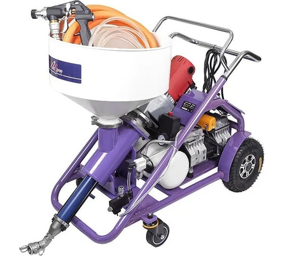 Изображение товара Установка для нанесения гидроизоляционных материалов и шпатлевки AktiSpray комплект с рукавами и пистолетом AvS-14-20RA