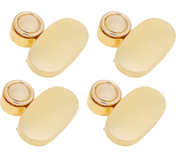 Изображение товара Зеркалодержатель ТУНДРА без сверления, цвет золото, 4 шт. 2335433