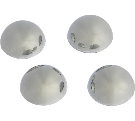 Изображение товара Зеркалодержатель ТУНДРА полусфера, d=23 мм, цвет хром, 4 шт. 3763213