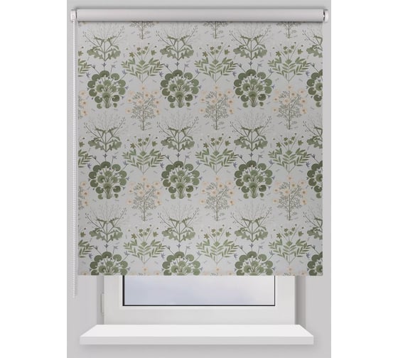 Изображение товара Рулонная штора PRAKTO BLACKOUT PRINT 160x175 см, Зеленый чай, зеленый 9403219067