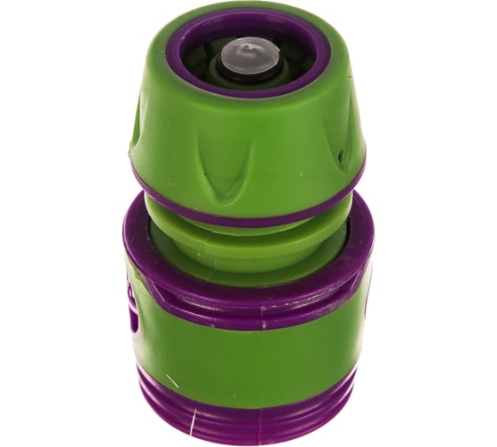 Изображение товара Соединитель шланга 1/2" с автостопом, пластик с резиновым покрытием 20/200 DON GAZON 096-5810 42317