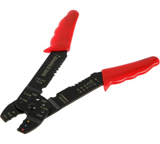 Изображение товара Стриппер ЛОМ 210 мм, для зачистки проводов 0.75-6 кв.мм и обжима клемм 1.5-6 кв.мм 4136761