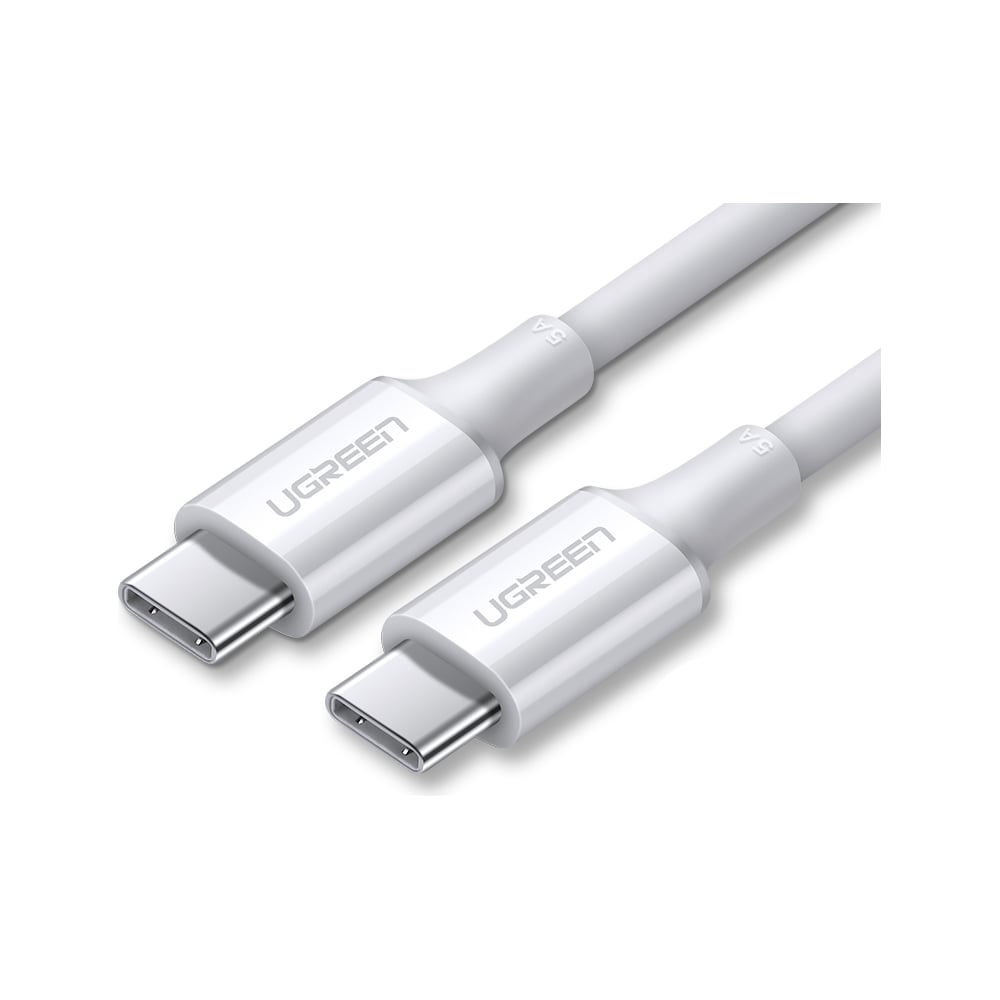Изображение товара Кабель Ugreen us300 Type-C Male to Type-C Male 2.0 5A 2м белый ABS shell