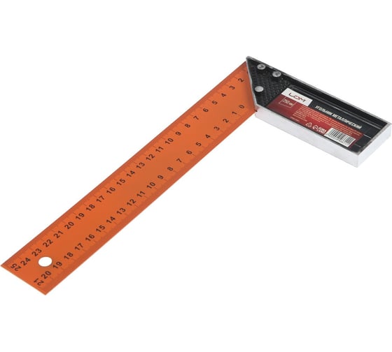 Изображение товара Угольник ЛОМ металлический, 250 мм 2446611