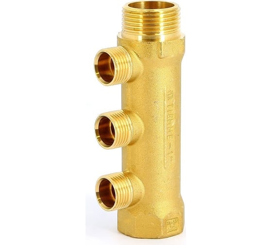 Изображение товара Коллектор Tiemme 3 отвода, 3/4"х3/4(18) евроконус (латунь) 1910017 / 1883G180503