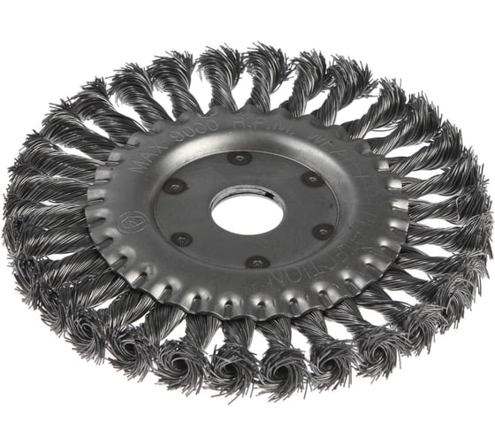 Изображение товара Щетка металлическая крученая проволока, плоская 150х22.2 мм для УШМ ЛОМ 2767947