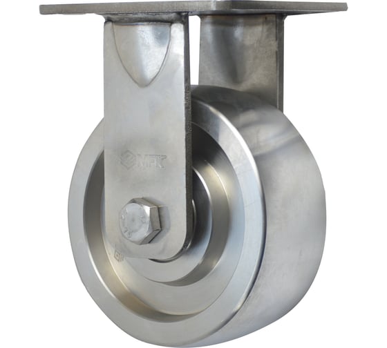 Изображение товара Колесо б/г нержавейка неповоротное 100 мм, 300 кг SS6640R-01-SSDC MFK-TORG SSDC-6641100