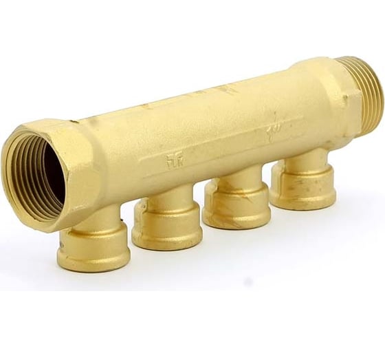 Изображение товара Коллектор Tiemme 4 отвода, 1"х1/2"В (латунь) 1910048 / 1944G060404
