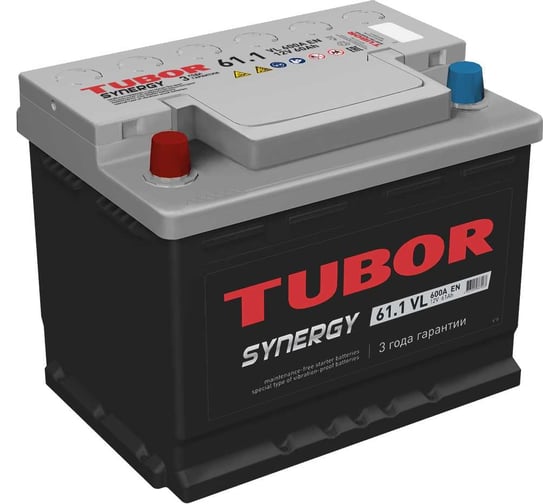 Изображение товара Аккумулятор TUBOR SYNERGY 6СТ-61.1 VL 4607008887068
