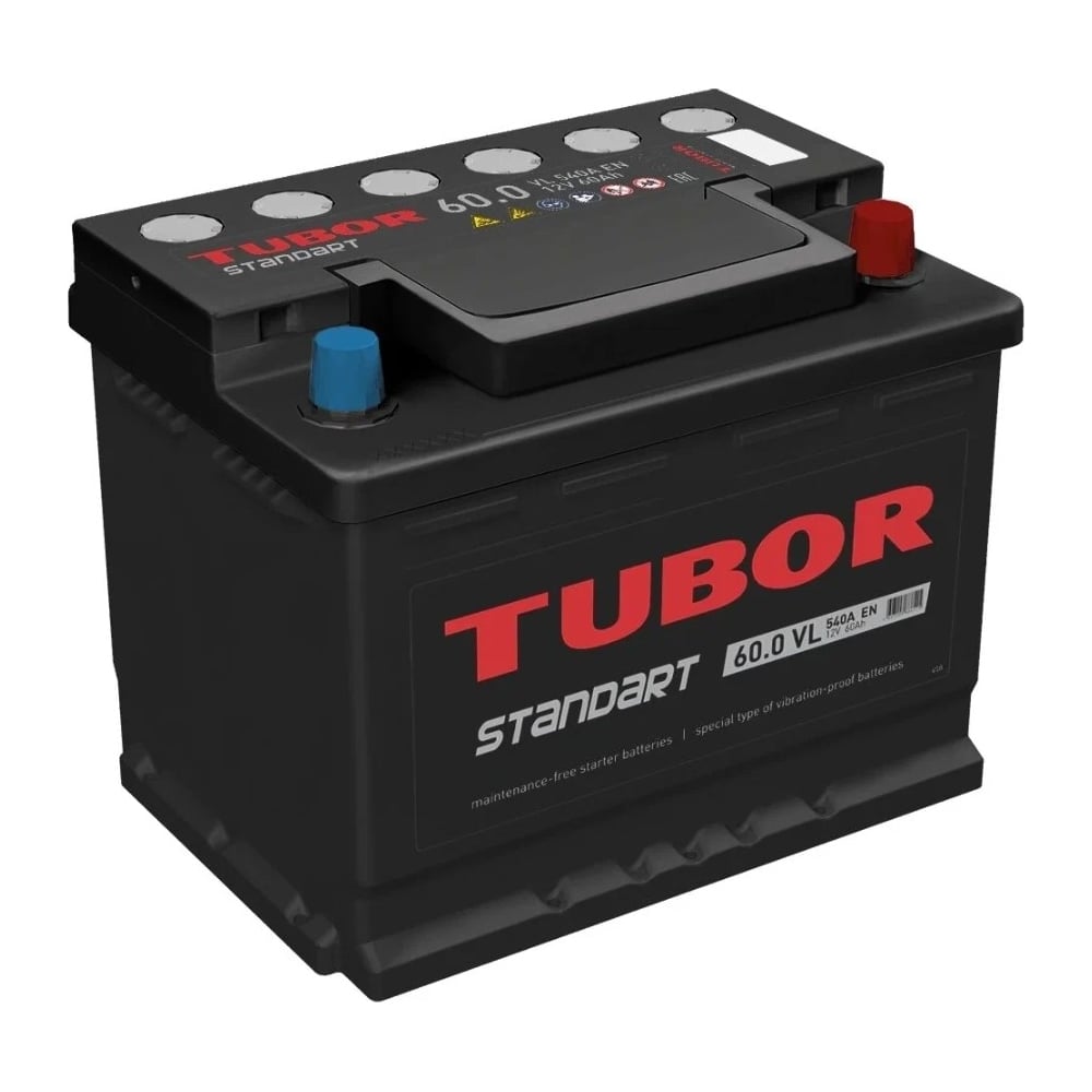 Изображение товара Аккумулятор TUBOR STANDARD 6СТ-60.0 VL 12В емкость 60 Ач