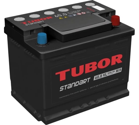 Изображение товара Аккумулятор TUBOR STANDART 6СТ-60.0 VL 4607008886115