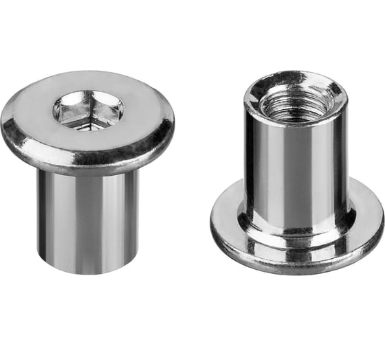 Изображение товара Гайка Эриксона с плоской головкой ЗУБР M6x12мм 5 кг /755 шт/ оцинк. шест. 4мм 303770-4