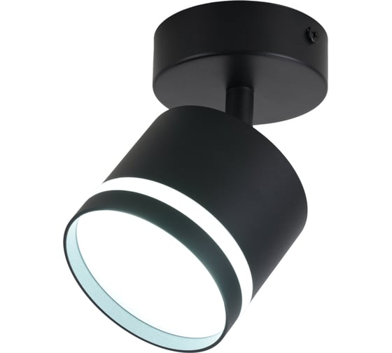 Изображение товара Поворотный светильник truEnergy с матовым кольцом под лампу GX53 D82xH70мм IP20 черный/алюминий 21018