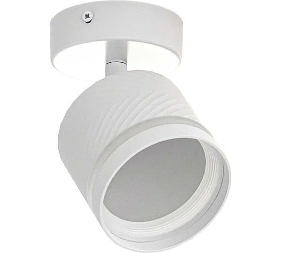 Изображение товара Поворотный граненый светильник truEnergy с матовым кольцом под лампу GX53 D82xH70мм IP20 белый/алюминий 21011