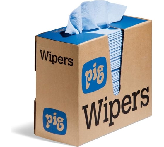 Изображение товара Универсальные очищающие салфетки New Pig PR40, 9.5" x 16", 75 шт/уп, голубые WIP231-75