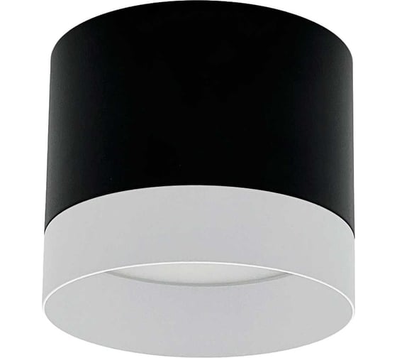 Изображение товара Накладной светильник truEnergy под лампу GX53 D82xH70мм IP20 черный+белый/алюминий 21030
