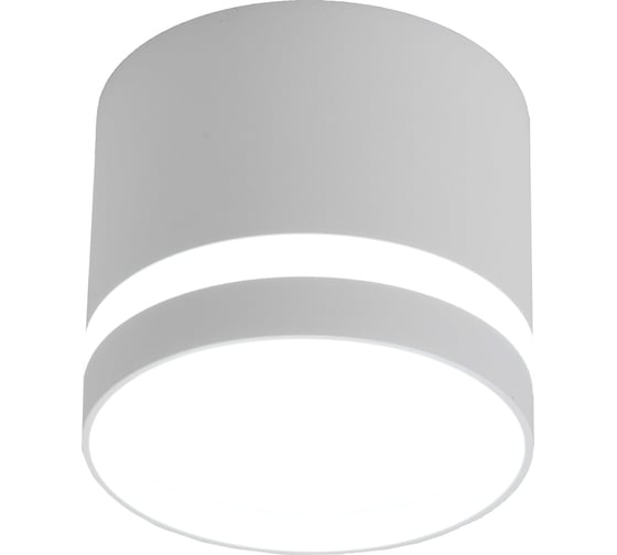 Изображение товара Накладной светильник truEnergy с матовым кольцом под лампу GX53 D82xH70мм IP20 белый/алюминий 21015