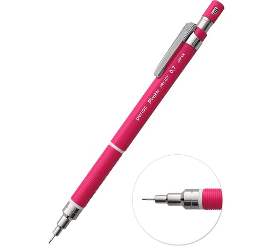 Изображение товара Механический карандаш Penac protti prc 107, 0.7 мм, hb, малиновый, блистер картон MP0107-RD-02/B