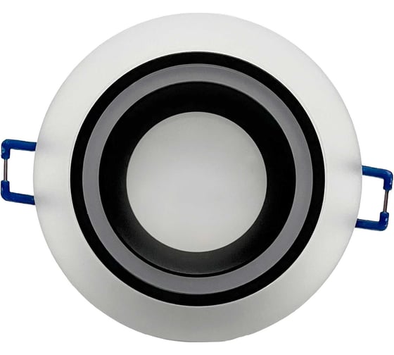 Изображение товара Встраиваемый светильник truEnergy под лампу GU10 IP20 круг белый+черный/матовый акрил 21239