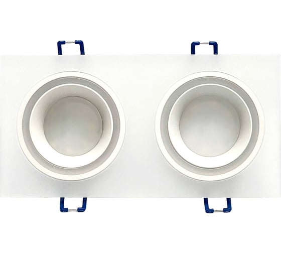 Изображение товара Встраиваемый двойной светильник truEnergy под лампы 2хGU10 IP20 прямоугольный белый/матовый акрил 21241