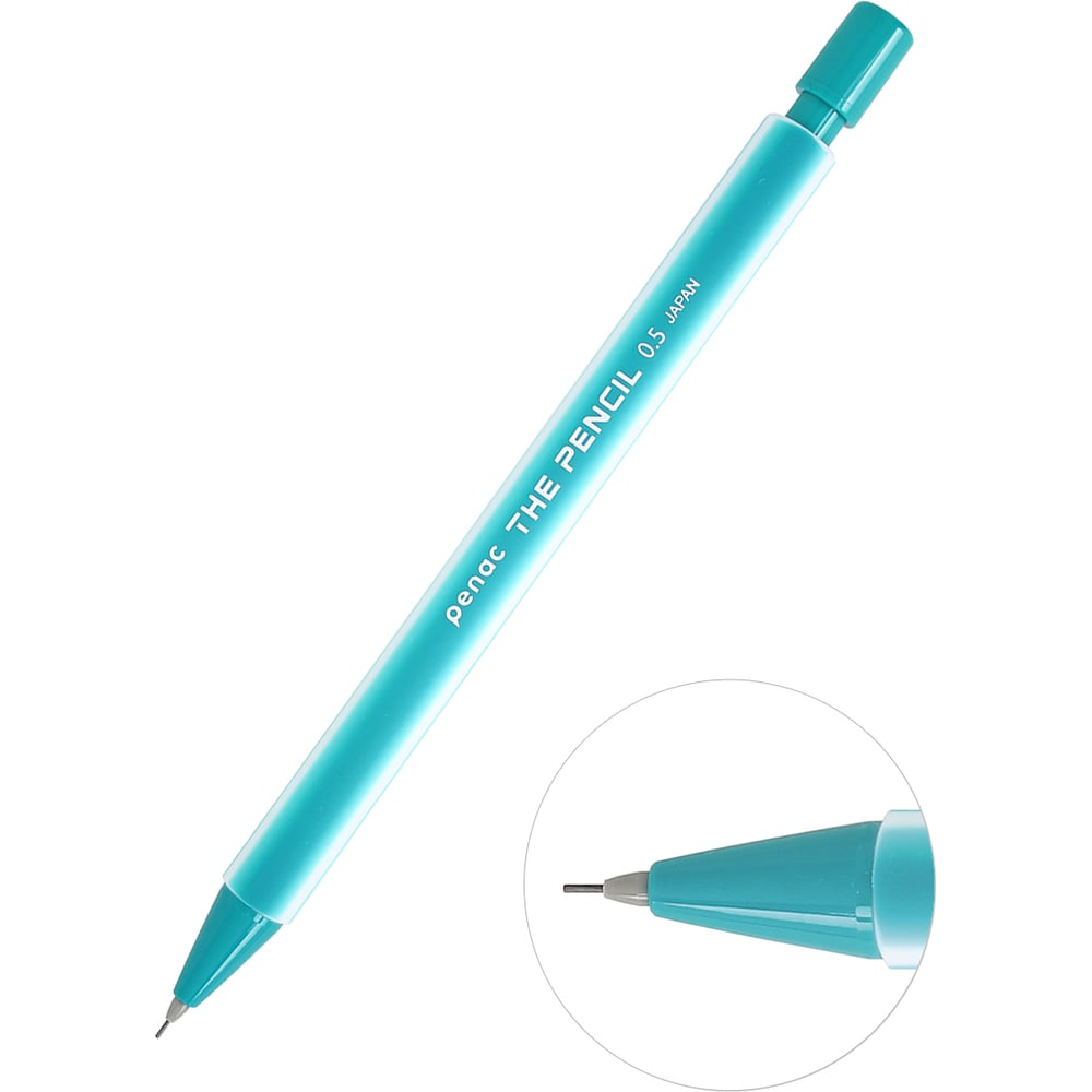 Изображение товара Механический карандаш Penac the pencil, 0.5 мм, hb, бирюзовый, в блистере MP0305-GR/B
