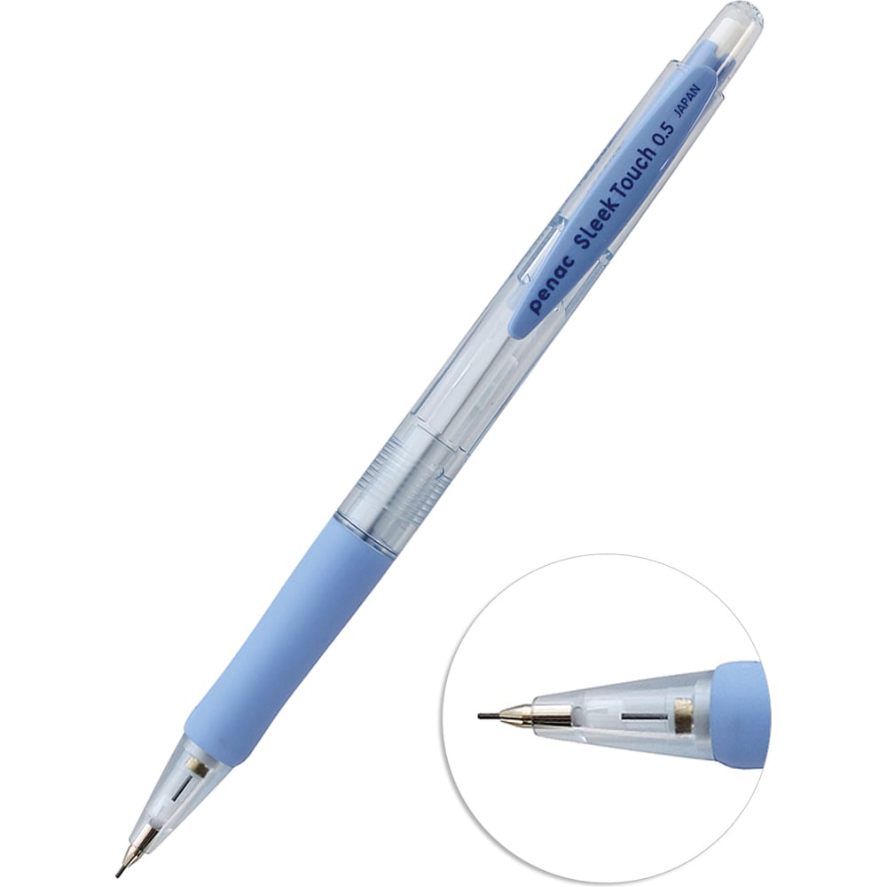 Изображение товара Механический карандаш Penac sleek touch pastel, 0.5 мм, hb, пастельный голубой, блистер SA0907-25/B