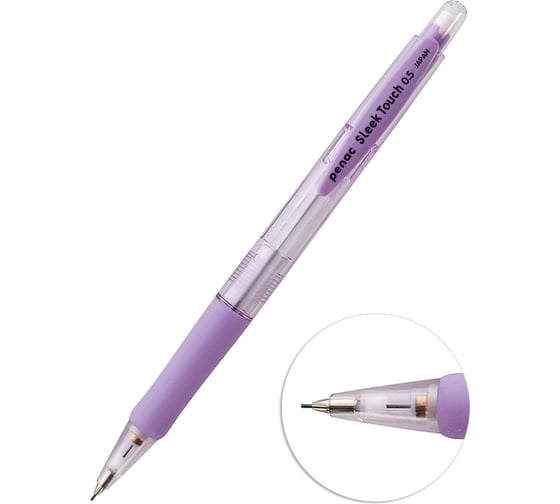 Изображение товара Механический карандаш Penac sleek touch pastel, 0.5 мм, hb, пастельный фиолетовый, блистер SA0907-30/B