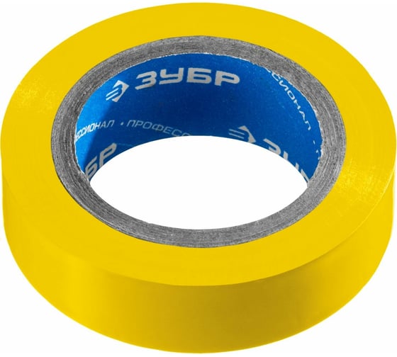 Изображение товара Изолента Зубр ЭЛЕК-10 ПВХ не поддерживает горение 10м /0 13х15мм/ желтая 1233-5_z02