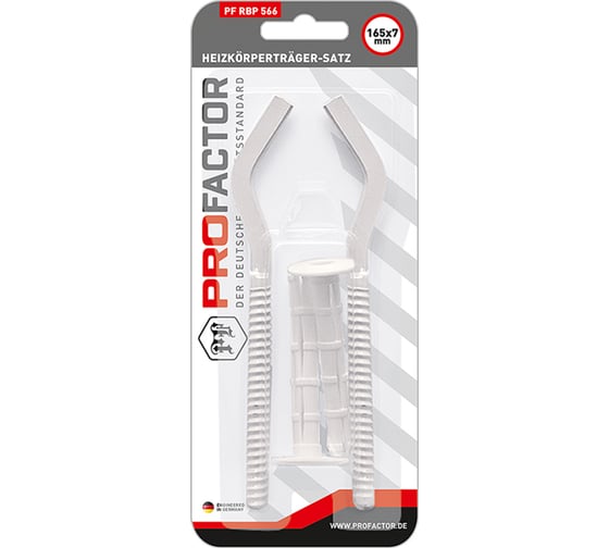 Изображение товара Кронштейны для радиатора PROFACTOR в блистере пара 165мм х 7мм PF RBP 566