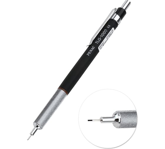 Изображение товара Механический карандаш Penac tlg-1000, 0.5 мм, hb, черный/коричневый, блистер картон SD0601-06/B