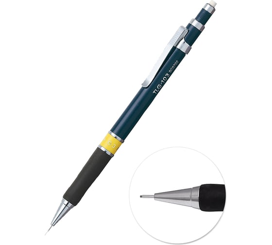 Изображение товара Механический карандаш Penac tlg 103, 0.3 мм, hb, синий/желтый, блистер картон SC0702-11/B