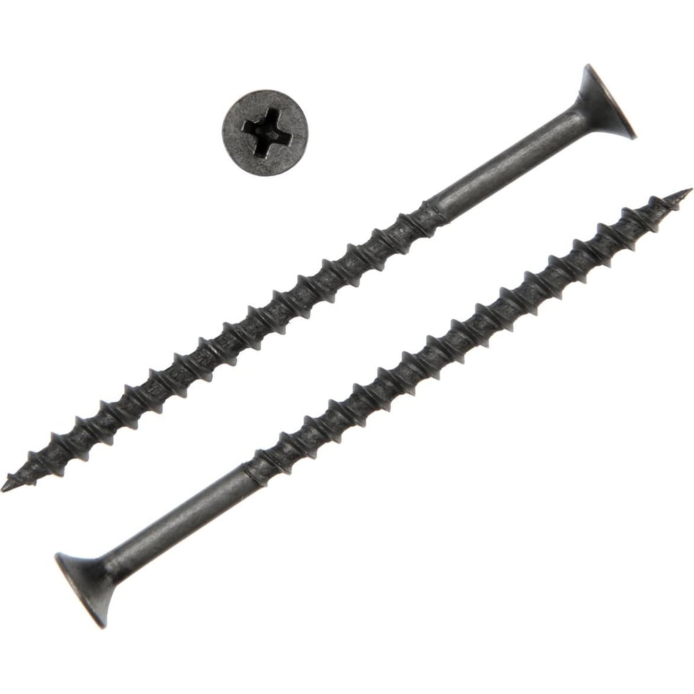 Изображение товара Саморез ТУНДРА PREMIUM 4.2x70 мм потайной крупная резьба шлиц PH фосфатированный 1 кг