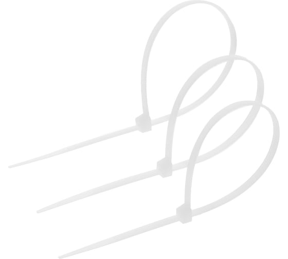 Изображение товара Нейлоновый хомут ТУНДРА пластик krep, для стяжки, 7.6x400 мм, белый, в упаковке 100 шт. 9380724