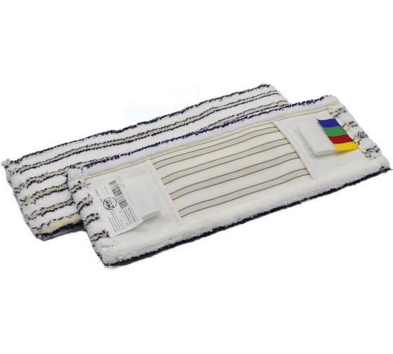 Изображение товара Плоский моп A-VM КОМБИ 50х14 см микрофибра+хлопок+мягкий абразив, ухо+карман KO3609