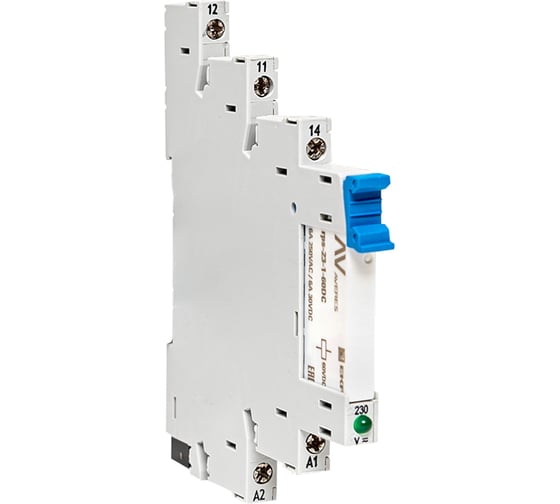 Изображение товара Промежуточное реле EKF с розеткой в сборе РП slim 23/1 6A 230В AC rps-23-1-60-rms230АС