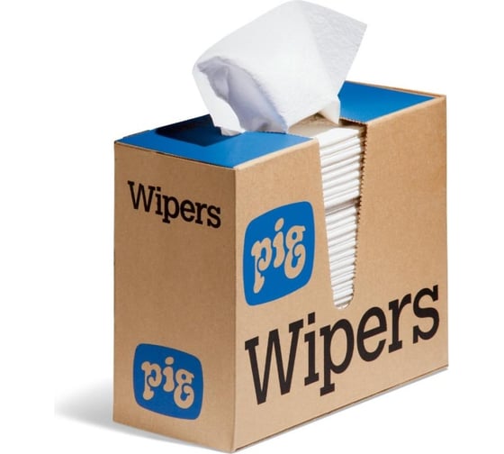 Изображение товара Универсальные очищающие салфетки New Pig PR40, 9.5" x 16", 75 шт. в коробке, белые WIP311-75