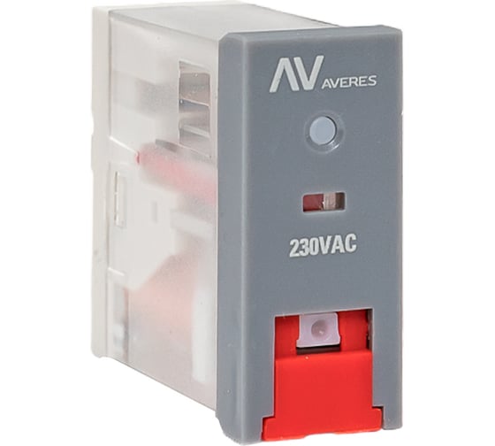 Изображение товара Промежуточное реле EKF с кнопкой и мех. индикацией RPAt 25/1 12A 230В AC AVERES rpat-25-1-230AC