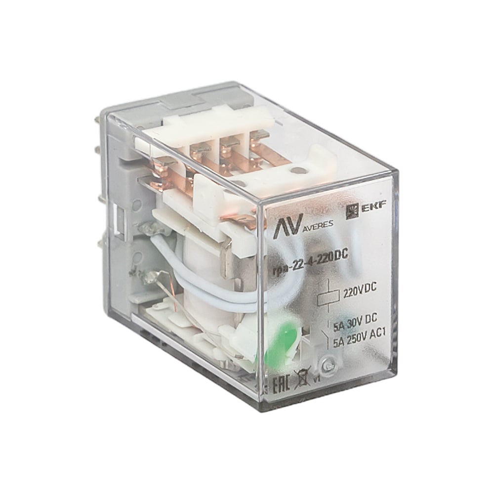 Изображение товара Промежуточное реле EKF RPA 22/4 5A 220В DC AVERES rpa-22-4-220DC