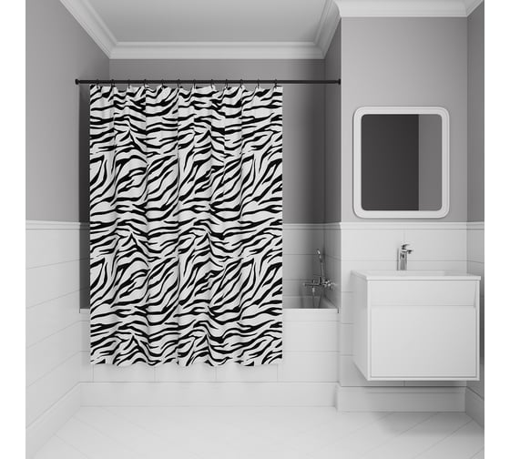 Изображение товара Штора для ванной IDDIS 200x180 см, Полиэстер, BB03P18i11