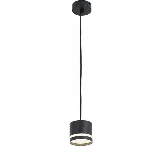 Изображение товара Подвесной граненый светильник truEnergy с матовым кольцом под лампу GX53 D82xH70мм IP20 черный алюминий 21014