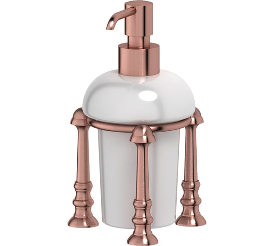 Изображение товара Держатель с дозатором жидкого мыла 3SC настольный фарфор, античная медь STI 629