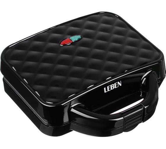 Изображение товара Вафельница Leben 800 Вт, пластик, нерж. сталь, антипригарное покрытие 271-021