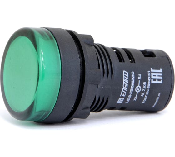 Изображение товара Сигнальная компактная лампа Engard ф22 led 230В зеленая ip44 LS-3-22D/G220