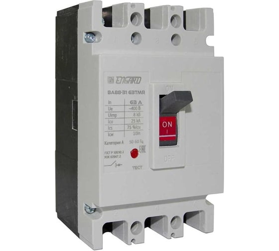 Изображение товара Силовой автоматический выключатель Engard ВА88-31 63tmr 3p 35ка VA88-31S-63