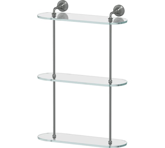 Изображение товара 3-х ярусная полка 3SC 40 cm стекло; античное серебро STI 417