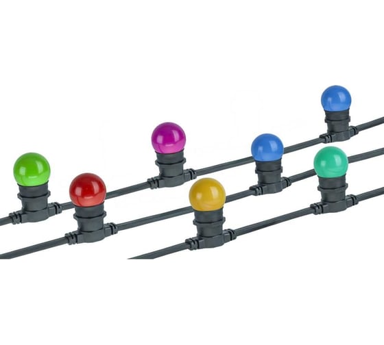 Изображение товара Гирлянда Navigator NGF-001-01 (белтлайт 10 5м Е27 черный) 28286 93661