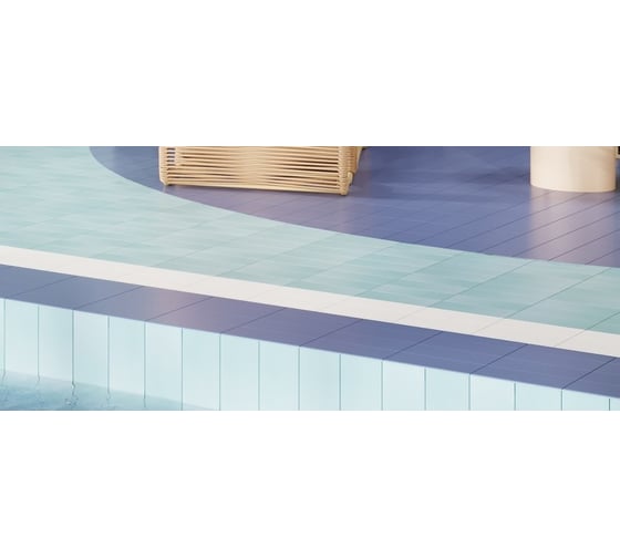 Изображение товара Плитка для бассейна Beryoza Ceramica Атланта белый, 120x245x7 мм, 20 шт. ТГ-00003683