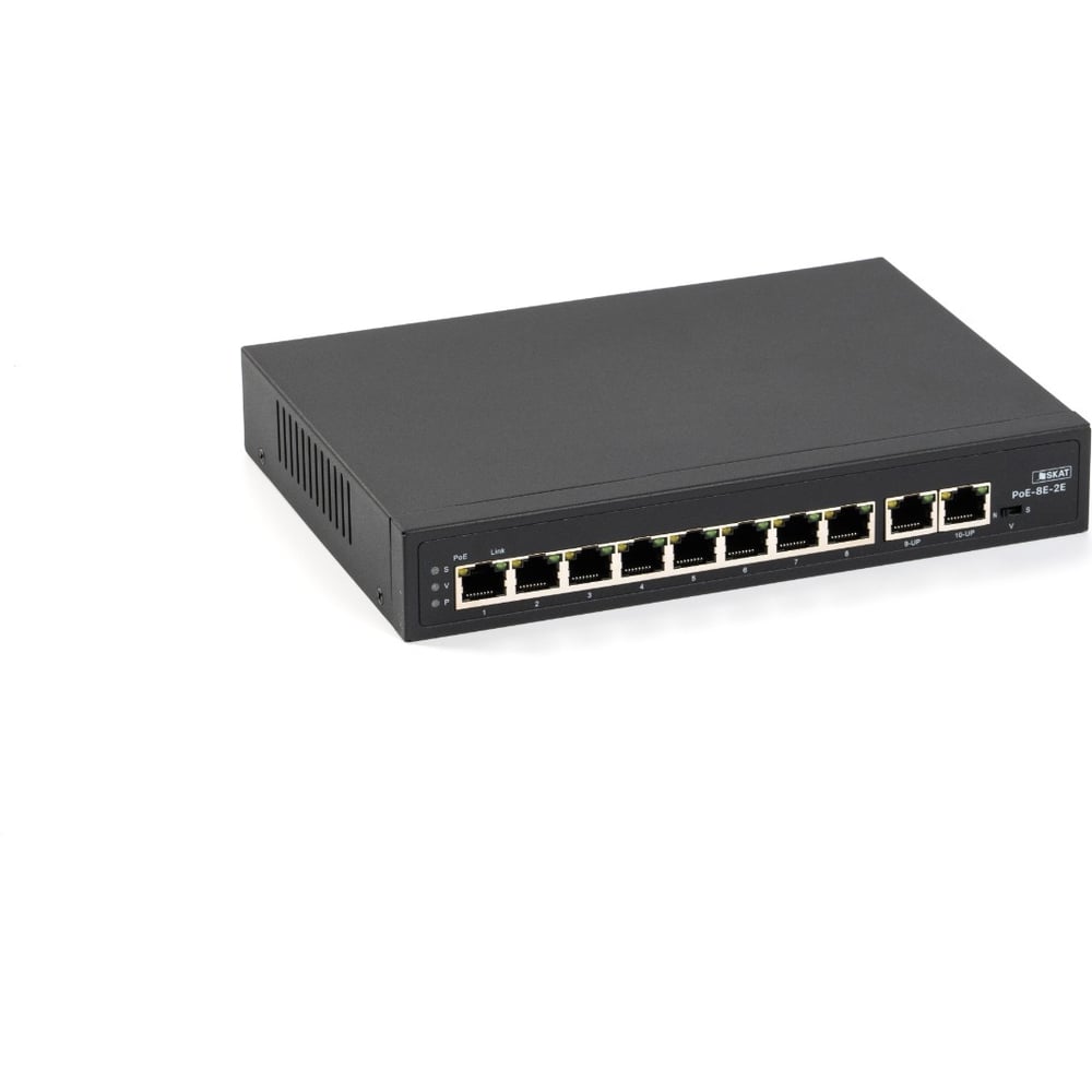 Изображение товара Коммутатор Бастион skat poe-8e-2e 4072 10 портов PoE VLAN Trunking