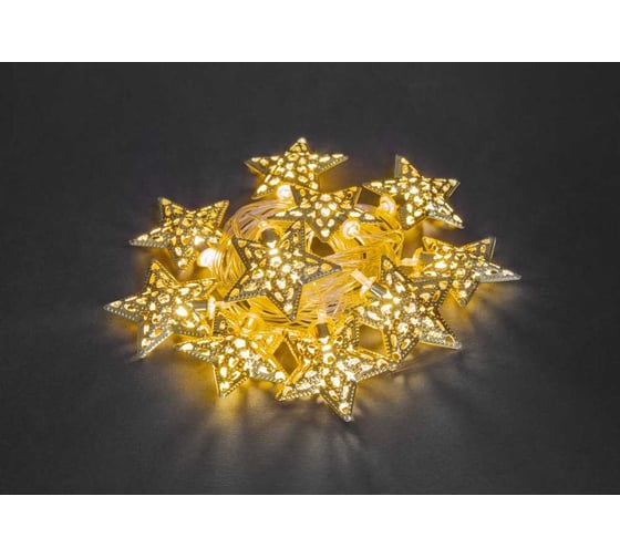 Изображение товара Гирлянда Navigator NGF-D042-02 (нить золотые звезды WW 1.6м IP20) 30609 95038