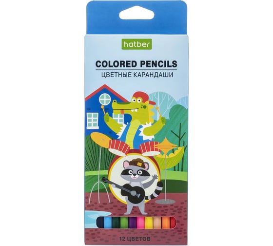 Изображение товара Цветные карандаши Hatber ECO 12 цв., Каникулы 077747